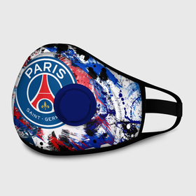 Маска из неопрена с принтом PSG FC в Рязани, неопрен 100% | Форма огибающая нос. Резинки для ушей с дополнительной резинкой на затылке. Клапан для выдоха для активного дыхания при занятиях спортом. Эластичный материал маски и окантовки для лучшего растяжения и прилегания маски.  | champions | football | psg | soccer | uefa | world cup | лига чемпионов | пари сен жермен | псж | форма | формы | футбол