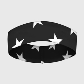 Повязка на голову 3D с принтом Звёзды в Санкт-Петербурге,  |  | black | stars | астро | белые звёзды | звезда | звёздочка | звездочки | черный
