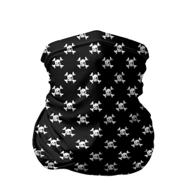 Бандана-труба 3D с принтом Черепа в Курске, 100% полиэстер, ткань с особыми свойствами — Activecool | плотность 150‒180 г/м2; хорошо тянется, но сохраняет форму | минимализм | пиратский флаг | рисунок | черепа