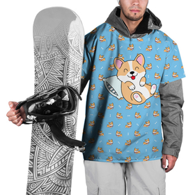Накидка на куртку 3D с принтом КОРГИ в Тюмени, 100% полиэстер |  | dog | dogs | весёлые собачки | еда | корги | корги с пиццей | косточка | кость | милые собачки | пицца | прикольные собачки | собаки | собачки