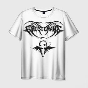 Мужская футболка 3D с принтом Ghostemane в Екатеринбурге, 100% полиэфир | прямой крой, круглый вырез горловины, длина до линии бедер | angel | ghostemane | ангел | гост | крылья