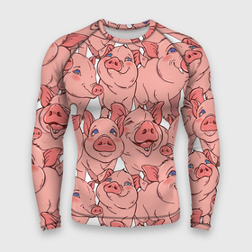 Мужской рашгард 3D с принтом Свиньи ,  |  | винипух | еда | животноводство | животное | животные | звери | кабан | кобан | лёха | мясо | петачок | питочок | поросёнок | поросята | свинка | свиньи | свинья | стейк | ферма | юмор
