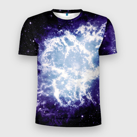 Мужская футболка 3D спортивная с принтом Galaxy в Петрозаводске, 100% полиэстер с улучшенными характеристиками | приталенный силуэт, круглая горловина, широкие плечи, сужается к линии бедра | 3301 | 4800 | dpi | galaxy | галактика | звезды | космос