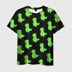 Мужская футболка 3D с принтом Динозавры в Кировске, 100% полиэфир | прямой крой, круглый вырез горловины, длина до линии бедер | динозаврики | динозавры | дракон | дракончик | монстр | монстры