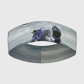 Повязка на голову 3D с принтом Yamaha в Курске,  |  | clouds | helmet | motorcycle | racer | road | route | sky | speed | yamaha | гонщик | дорога | мотоцикл | небо | облака | скорость | трасса | шлем