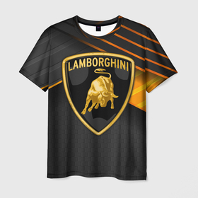 Мужская футболка 3D с принтом  Lamborghini в Санкт-Петербурге, 100% полиэфир | прямой крой, круглый вырез горловины, длина до линии бедер | aventador | centenario | countach | lamborghini huracan | performante | sian | urus | veneno | ламба | ламборгини | ламборджини | челлендж