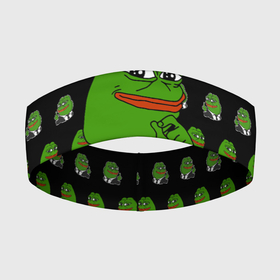 Повязка на голову 3D с принтом Frog Pepe в Рязани,  |  | meme | жаба | звук | лягушка | майнкрафт | мем | пепа | пепе | скин