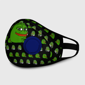 Маска из неопрена с принтом Frog Pepe в городе Новоалтайск, неопрен 100% | Форма огибающая нос. Резинки для ушей с дополнительной резинкой на затылке. Клапан для выдоха для активного дыхания при занятиях спортом. Эластичный материал маски и окантовки для лучшего растяжения и прилегания маски.  | meme | жаба | звук | лягушка | майнкрафт | мем | пепа | пепе | скин