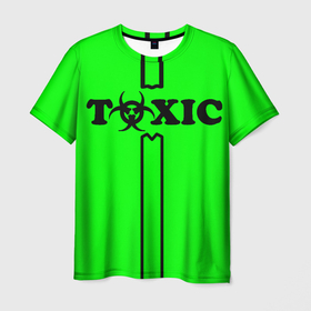 Мужская футболка 3D с принтом toxic , 100% полиэфир | прямой крой, круглый вырез горловины, длина до линии бедер | toxic | противогаз | токсик | токсичный | ядовитый