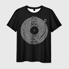 Мужская футболка 3D с принтом JOY DIVISION в Тюмени, 100% полиэфир | прямой крой, круглый вырез горловины, длина до линии бедер | ian curtis | joy division | rock | unknown pleasures | иэн кёртис | рок