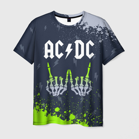 Мужская футболка 3D с принтом AC DС , 100% полиэфир | прямой крой, круглый вырез горловины, длина до линии бедер | ac dc | acdc | back to black | highway to hell | logo | music | rock | айси | айсидиси | диси | лого | логотип | молния | музыка | рок | символ | символика | символы | эйси | эйсидиси