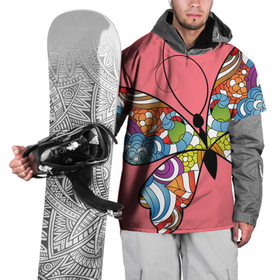 Накидка на куртку 3D с принтом Mosaic в Белгороде, 100% полиэстер |  | Тематика изображения на принте: бабочки | девушкам | полет