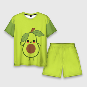 Мужской костюм с шортами 3D с принтом Авокадо в Екатеринбурге,  |  | авокадо | веган | еда блогеров | мемы | минимализм | прикольные картинки | прикольные надписи | растение | смешное авокадо | фрукт