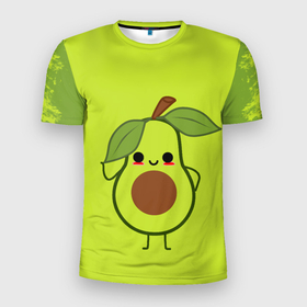 Мужская футболка 3D спортивная с принтом Авокадо в Кировске, 100% полиэстер с улучшенными характеристиками | приталенный силуэт, круглая горловина, широкие плечи, сужается к линии бедра | авокадо | веган | еда блогеров | мемы | минимализм | прикольные картинки | прикольные надписи | растение | смешное авокадо | фрукт