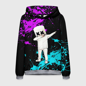 Мужская толстовка 3D с принтом MARSHMELLO в городе Новоалтайск, 100% полиэстер | двухслойный капюшон со шнурком для регулировки, мягкие манжеты на рукавах и по низу толстовки, спереди карман-кенгуру с мягким внутренним слоем. | dj | marshmello | marshmellow | usa | америка | клуб | клубная музыка | мармело | маршмелло | маршмеллоу | музыка | музыкант