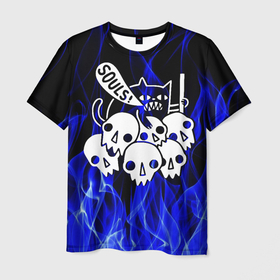 Мужская футболка 3D с принтом DARK SOULS в Екатеринбурге, 100% полиэфир | прямой крой, круглый вырез горловины, длина до линии бедер | dark souls | dark souls iii | дарк солс | дарк соулс | темные души | черные души