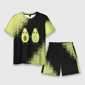 Мужской костюм с шортами 3D с принтом Авокадо ,  |  | авокадо | веган | еда блогеров | мемы | минимализм | прикольные картинки | прикольные надписи | растение | смешное авокадо | фрукт