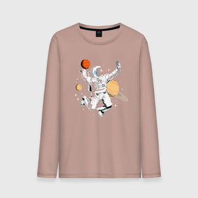 Мужской лонгслив хлопок с принтом Space bascetball в Белгороде, 100% хлопок |  | ball | bascetball | cosmonaut | cosmos | gloves | moon | saturn | space | spacesuit | star | баскетбол | звезда | космонавт | луна | мяч | перчатки | пространство | сатурн | скафандр