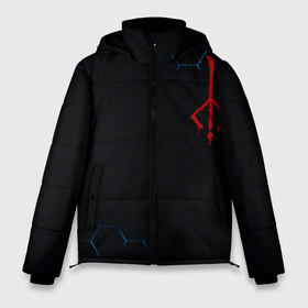 Мужская зимняя куртка 3D с принтом DARK SOULS в Тюмени, верх — 100% полиэстер; подкладка — 100% полиэстер; утеплитель — 100% полиэстер | длина ниже бедра, свободный силуэт Оверсайз. Есть воротник-стойка, отстегивающийся капюшон и ветрозащитная планка. 

Боковые карманы с листочкой на кнопках и внутренний карман на молнии. | Тематика изображения на принте: dark souls | dark souls iii | дарк солс | дарк соулс | темные души | черные души