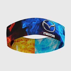 Повязка на голову 3D с принтом MAZDA в Белгороде,  |  | mazda | авто | автомобиль | логотип | мазда | марка | машина | надпись | текстура