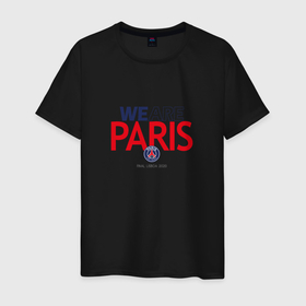 Мужская футболка хлопок с принтом PSG | We Are Paris (2022 23) , 100% хлопок | прямой крой, круглый вырез горловины, длина до линии бедер, слегка спущенное плечо. | 0x000000123 | neymar | paris saint germain | psg | неймар | псж