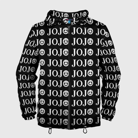Мужская ветровка 3D с принтом JOJOJOJOJOJOJOJOJ BLACK в Екатеринбурге, 100% полиэстер | подол и капюшон оформлены резинкой с фиксаторами, два кармана без застежек по бокам, один потайной карман на груди | anime | jojo | jojo’s bizarre adventure | аниме | анимэ | биззаре адвенчер | джо | джо джо | джоджо | джонатан джостар | дзёсукэ хигасиката | дзётаро кудзё | жожо | игги | кира | лого | манга | невероятные приключения