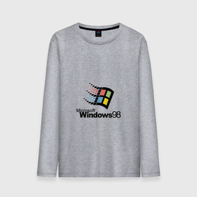 Мужской лонгслив хлопок с принтом Windows 98 в Новосибирске, 100% хлопок |  | microsoft | windows | windows98 | виндовс | майкрософт