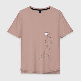 Мужская футболка хлопок Oversize с принтом Кирито , 100% хлопок | свободный крой, круглый ворот, “спинка” длиннее передней части | sao | sword art online | аниме | кирито | мастера меча онлайн | меч | мечник | парень
