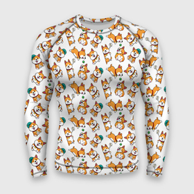 Мужской рашгард 3D с принтом Корги в городе Новоалтайск,  |  | corgi | corgilove | корги | любовькорги | милыекорги