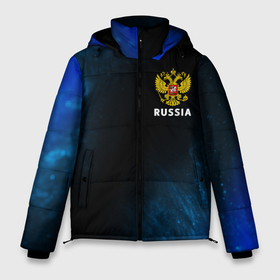 Мужская зимняя куртка 3D с принтом RUSSIA РОССИЯ в Екатеринбурге, верх — 100% полиэстер; подкладка — 100% полиэстер; утеплитель — 100% полиэстер | длина ниже бедра, свободный силуэт Оверсайз. Есть воротник-стойка, отстегивающийся капюшон и ветрозащитная планка. 

Боковые карманы с листочкой на кнопках и внутренний карман на молнии. | Тематика изображения на принте: hjccbz | russia | ussr | герб | двухглавый | кгыышф | орел | орнамент | победа | родина | рожден | россии | российский | россия | русский | русь | сборная | символ | символика | спорт | ссср | страна | флаг | хохлома