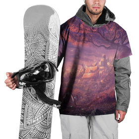Накидка на куртку 3D с принтом Fantasy Forest , 100% полиэстер |  | абстракция | аниме | вода | гора | горы | градиент | дерево | деревья | елки | закат | лес | лист | листочек | листья | луна | море | на каждый день | небо | ночь | облака | осень | пикачу | розовый | сакура