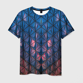Мужская футболка 3D с принтом Геометрический принт в Белгороде, 100% полиэфир | прямой крой, круглый вырез горловины, длина до линии бедер | абстракция | геометрия | кубы | линии | симметрия