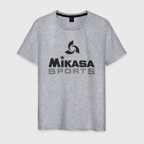 Мужская футболка хлопок с принтом MIKASA SPORTS , 100% хлопок | прямой крой, круглый вырез горловины, длина до линии бедер, слегка спущенное плечо. | beach | mikasa | voleybal | volleyball | волебол | волейбол | волейболист | волейболистка | воллейбол | микаса | пляжный