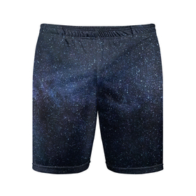 Мужские шорты спортивные с принтом звездное небо в Санкт-Петербурге,  |  | neon | space | stars | звезды | млечный путь