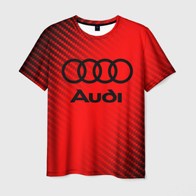 Мужская футболка 3D с принтом AUDI / АУДИ в Тюмени, 100% полиэфир | прямой крой, круглый вырез горловины, длина до линии бедер | audi | auto | felb | logo | moto | quattro | sport | symbol | авто | автомобильные | ауди | кватро | кольца | лого | логотип | логотипы | марка | мото | символ | спорт | фгвш | шильдик
