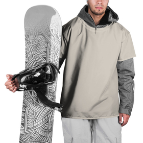 Накидка на куртку 3D с принтом Радуга v2 - бежевый в Кировске, 100% полиэстер |  | бежевый | без дизайна | без картинки | одноцветные | текстура
