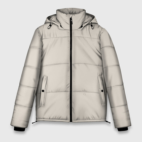 Мужская зимняя куртка 3D с принтом Радуга v2 - бежевый в Тюмени, верх — 100% полиэстер; подкладка — 100% полиэстер; утеплитель — 100% полиэстер | длина ниже бедра, свободный силуэт Оверсайз. Есть воротник-стойка, отстегивающийся капюшон и ветрозащитная планка. 

Боковые карманы с листочкой на кнопках и внутренний карман на молнии. | Тематика изображения на принте: бежевый | без дизайна | без картинки | одноцветные | текстура