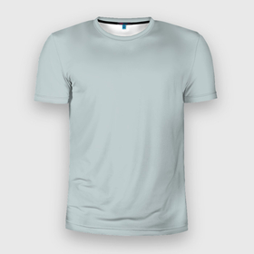Мужская футболка 3D Slim с принтом Радуга v5   голубой в Кировске, 100% полиэстер с улучшенными характеристиками | приталенный силуэт, круглая горловина, широкие плечи, сужается к линии бедра | Тематика изображения на принте: без дизайна | без картинки | одноцветные | серый | текстура