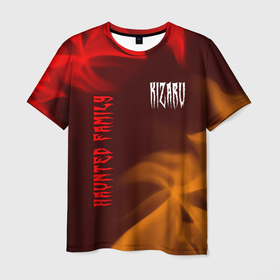 Мужская футболка 3D с принтом KIZARU   КИЗАРУ в Екатеринбурге, 100% полиэфир | прямой крой, круглый вырез горловины, длина до линии бедер | family | haunted | kizaru | logo | music | rap | rapper | кизару | лого | логотип | логотипы | музыка | рэп | рэпер | рэперы | символ | символы | фэмили | хантед