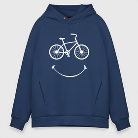 Мужское худи Oversize хлопок с принтом Велоулыбка мужской в Петрозаводске, френч-терри — 70% хлопок, 30% полиэстер. Мягкий теплый начес внутри —100% хлопок | боковые карманы, эластичные манжеты и нижняя кромка, капюшон на магнитной кнопке | Тематика изображения на принте: вело | велосипед | велосипедное | кататься | настроение | спорт | туризм | улыбка | хобби