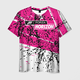 Мужская футболка 3D с принтом Forza Horizon в Курске, 100% полиэфир | прямой крой, круглый вырез горловины, длина до линии бедер | fh4 | forza | games | horizon | playground | авто | гонки | горизонт | машины | сила | фестиваль | форза | хоризон