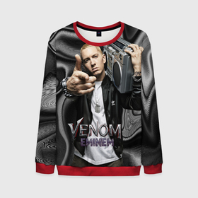 Мужской свитшот 3D с принтом Eminem-Venom в Екатеринбурге, 100% полиэстер с мягким внутренним слоем | круглый вырез горловины, мягкая резинка на манжетах и поясе, свободная посадка по фигуре | eminem | rap | venom eminem | рэп | хип хоп | эминем