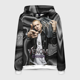 Мужская толстовка 3D с принтом Eminem-Venom в Екатеринбурге, 100% полиэстер | двухслойный капюшон со шнурком для регулировки, мягкие манжеты на рукавах и по низу толстовки, спереди карман-кенгуру с мягким внутренним слоем. | eminem | rap | venom eminem | рэп | хип хоп | эминем