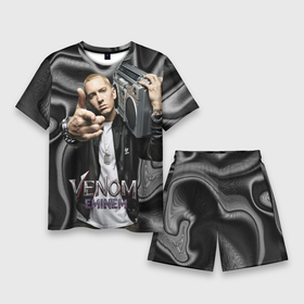 Мужской костюм с шортами 3D с принтом Eminem Venom в Петрозаводске,  |  | eminem | rap | venom eminem | рэп | хип хоп | эминем