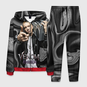 Мужской костюм 3D с принтом Eminem-Venom в Екатеринбурге, 100% полиэстер | Манжеты и пояс оформлены тканевой резинкой, двухслойный капюшон со шнурком для регулировки, карманы спереди | eminem | rap | venom eminem | рэп | хип хоп | эминем