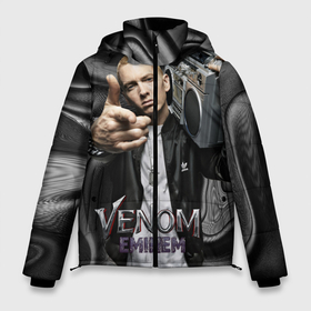 Мужская зимняя куртка 3D с принтом Eminem-Venom в Курске, верх — 100% полиэстер; подкладка — 100% полиэстер; утеплитель — 100% полиэстер | длина ниже бедра, свободный силуэт Оверсайз. Есть воротник-стойка, отстегивающийся капюшон и ветрозащитная планка. 

Боковые карманы с листочкой на кнопках и внутренний карман на молнии. | Тематика изображения на принте: eminem | rap | venom eminem | рэп | хип хоп | эминем