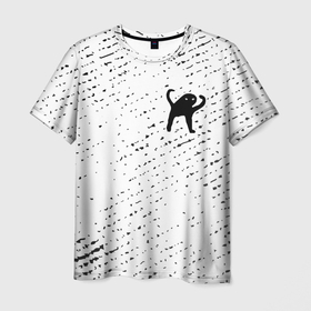 Мужская футболка 3D с принтом ЪУЪ СЪУКА в Тюмени, 100% полиэфир | прямой крой, круглый вырез горловины, длина до линии бедер | mem | meme | memes | кот | котик | коты | кошка | кошки | мем | мемы | прикол | приколы | съука | ъуъ