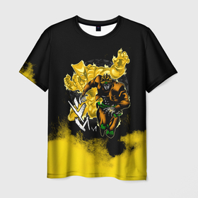 Мужская футболка 3D с принтом Хамон желтый дым , 100% полиэфир | прямой крой, круглый вырез горловины, длина до линии бедер | anime | jojo | jojo’s bizarre adventure | аниме | анимэ | биззаре адвенчер | джо | джо джо | джоджо | джонатан джостар | дзёсукэ хигасиката | дзётаро кудзё | жожо | игги | кира | лого | манга | невероятные приключения