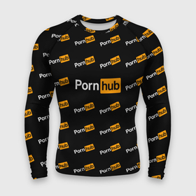 Мужской рашгард 3D с принтом Porn Hub в Ухте,  |  | hub | logo | лого | логотип | сайт | хаб