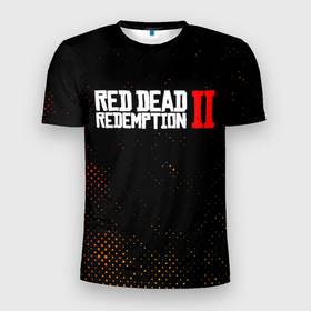 Мужская футболка 3D Slim с принтом RED DEAD REDEMPTION 2 в Петрозаводске, 100% полиэстер с улучшенными характеристиками | приталенный силуэт, круглая горловина, широкие плечи, сужается к линии бедра | Тематика изображения на принте: dead | game | games | logo | rdr | rdr2 | red | red dead redemption 2 | redemption | дед | игра | игры | лого | логотип | логотипы | рдр | рдр2 | ред | редемпшен | редемпшн | символ | символы
